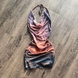 JADED LDN Sunset Ombre Halter Bodycon Dress